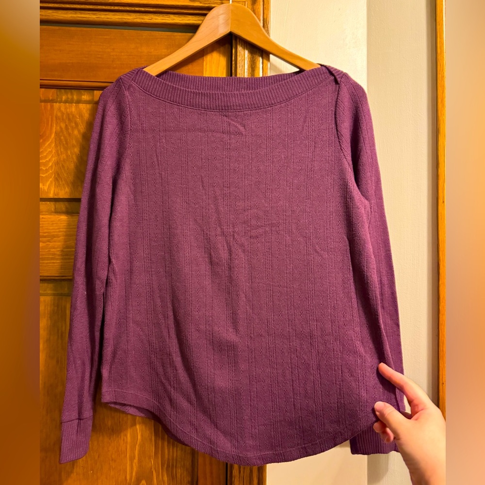 Like new LOFT boatneck purple sweater